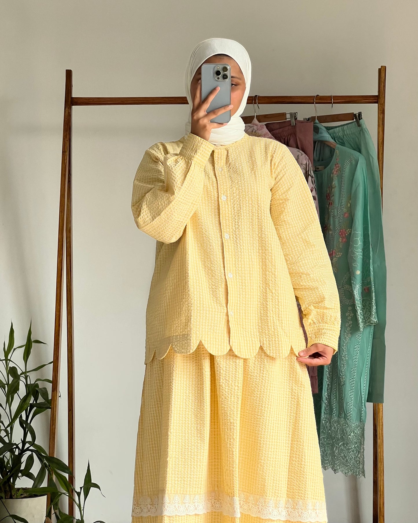 Yellow skirt co-ord set