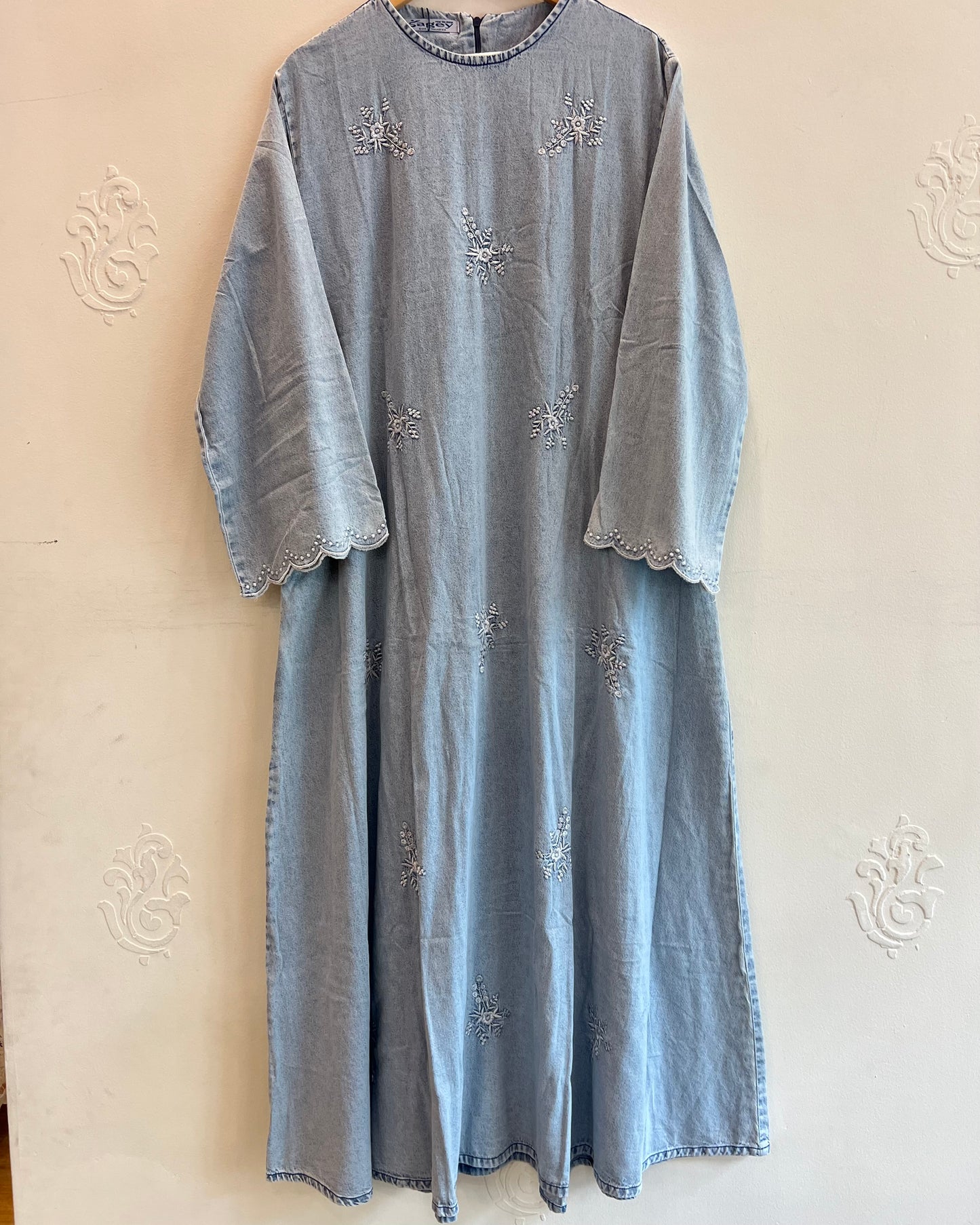 Denim long dress