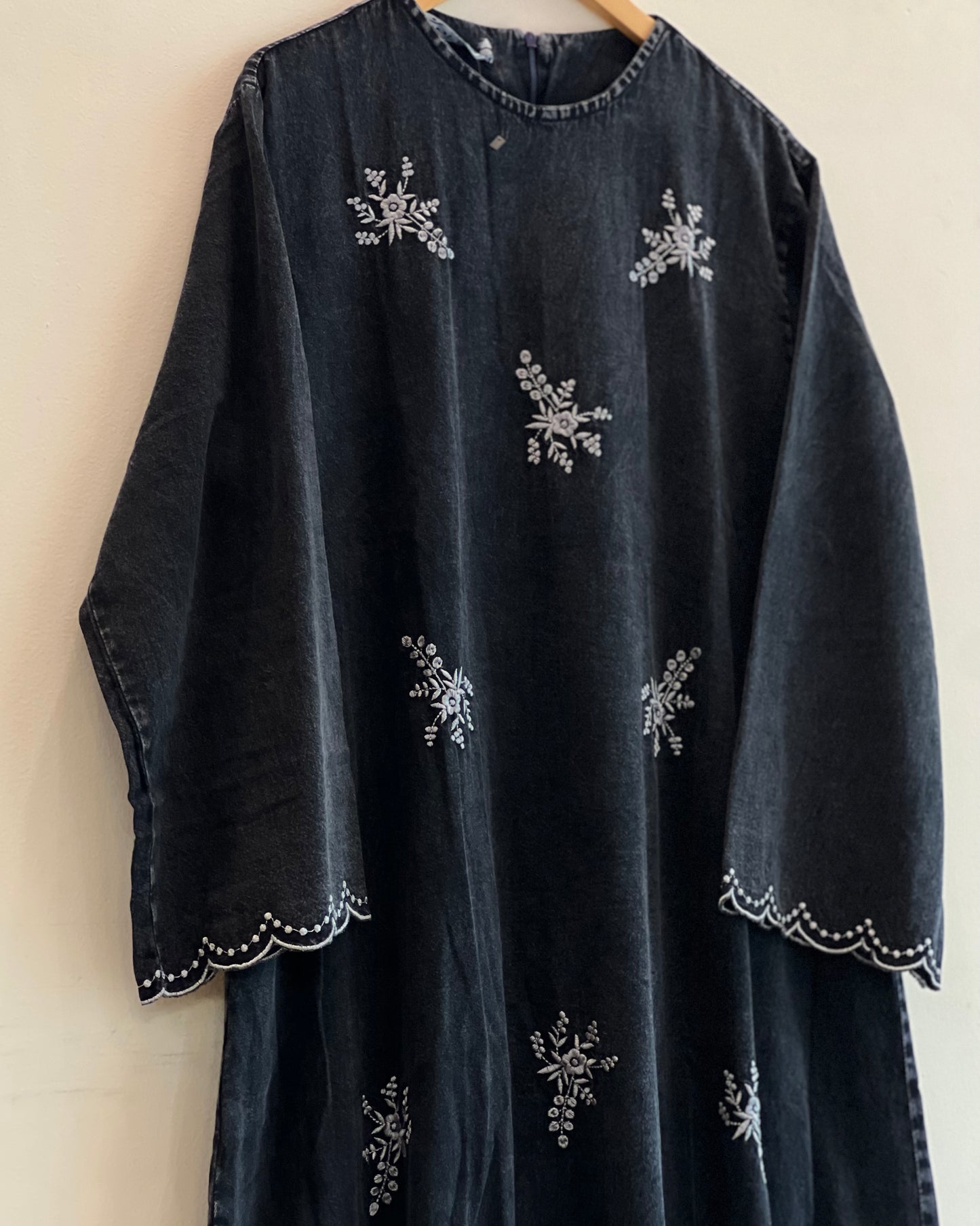 Denim long dress