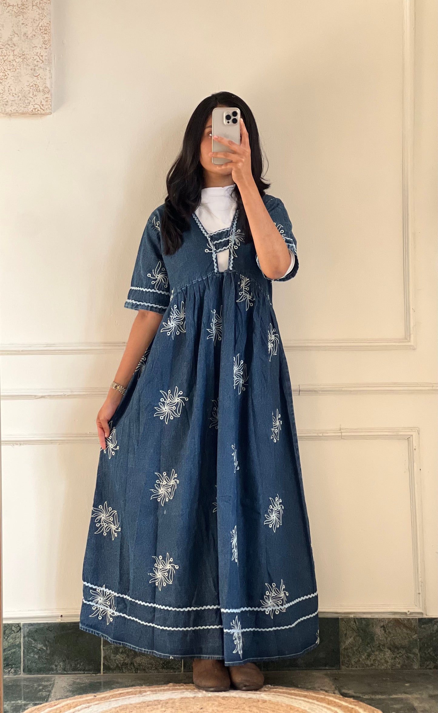Denim gown