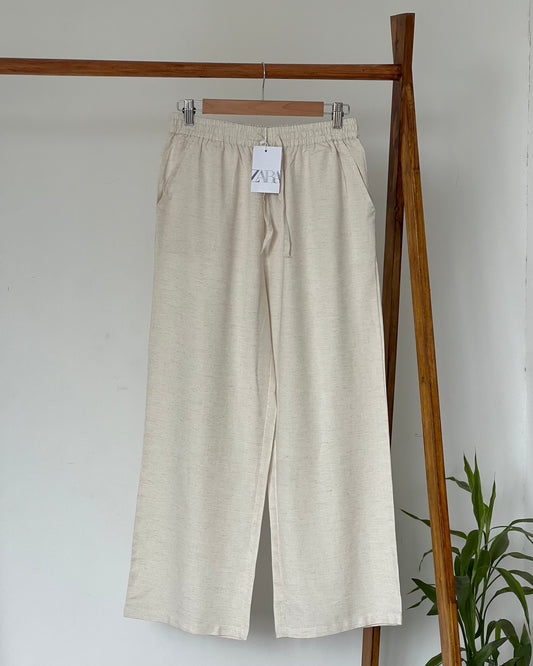 Cream linen pant