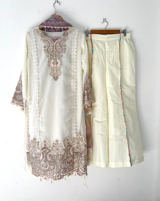 Straight cut embroidered salwar suit