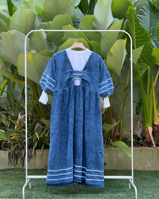 Denim gown