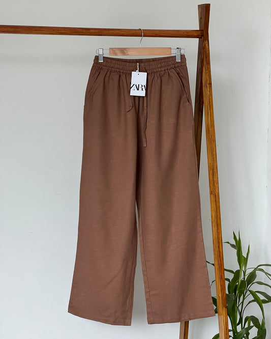 Brown linen pant