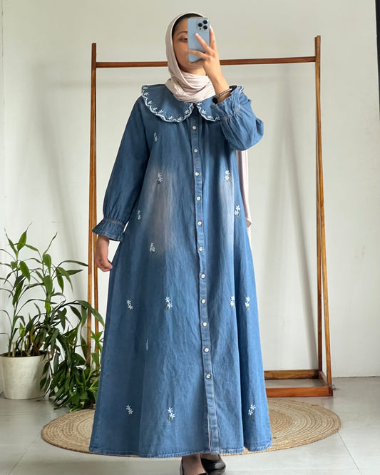 Denim gown