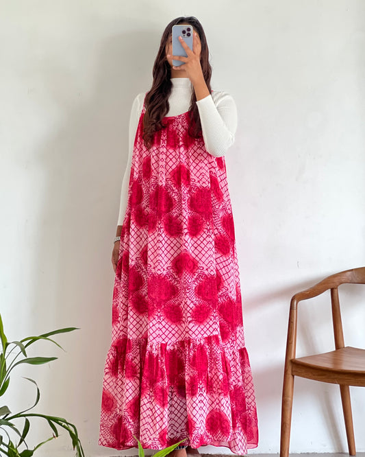 Printed pinafore with inner