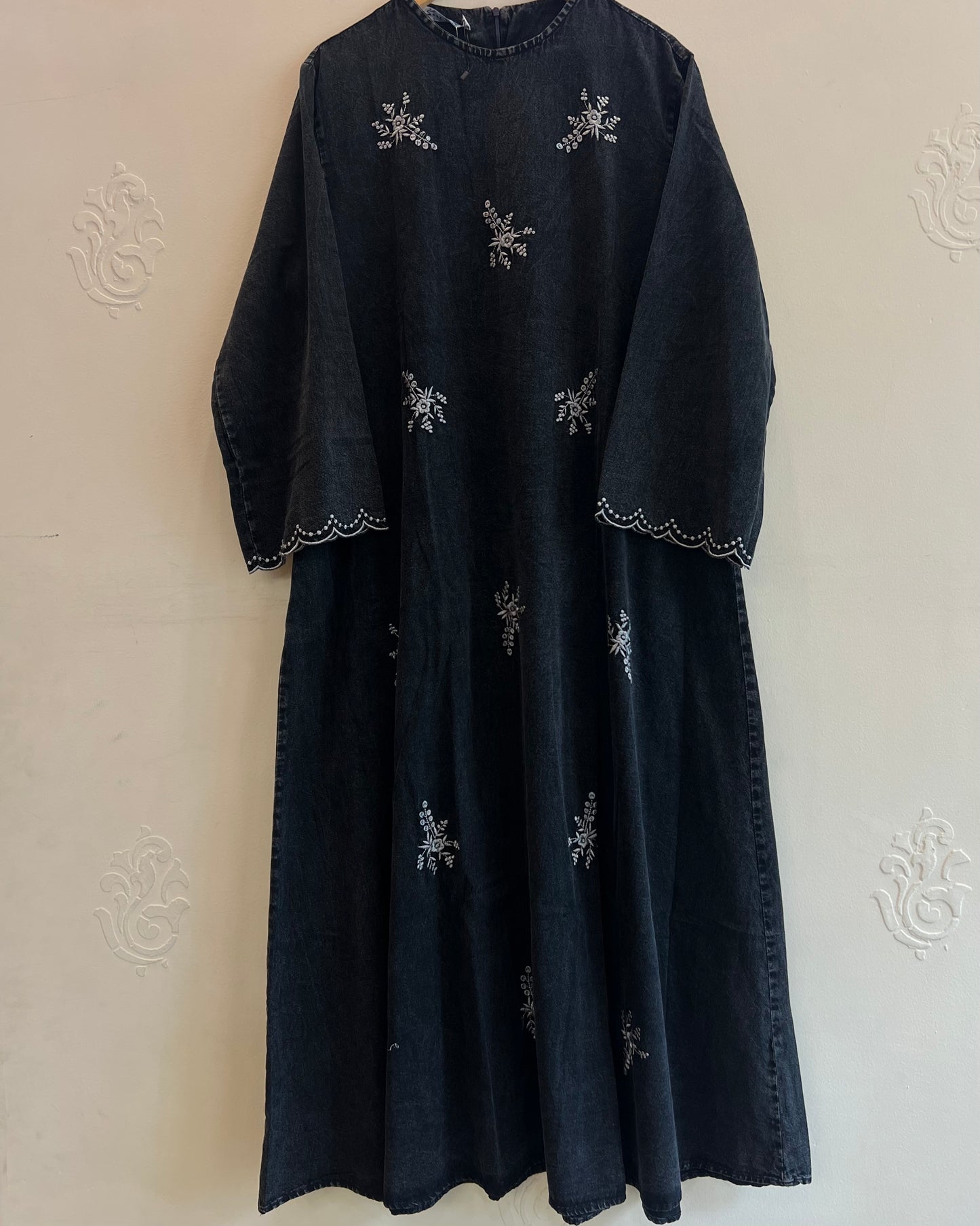 Denim long dress