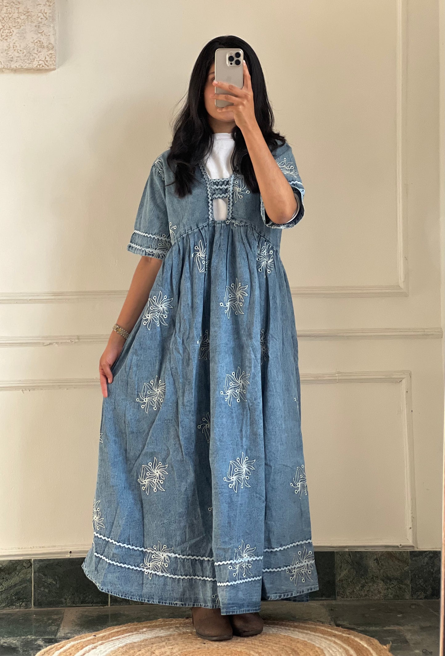 Denim gown