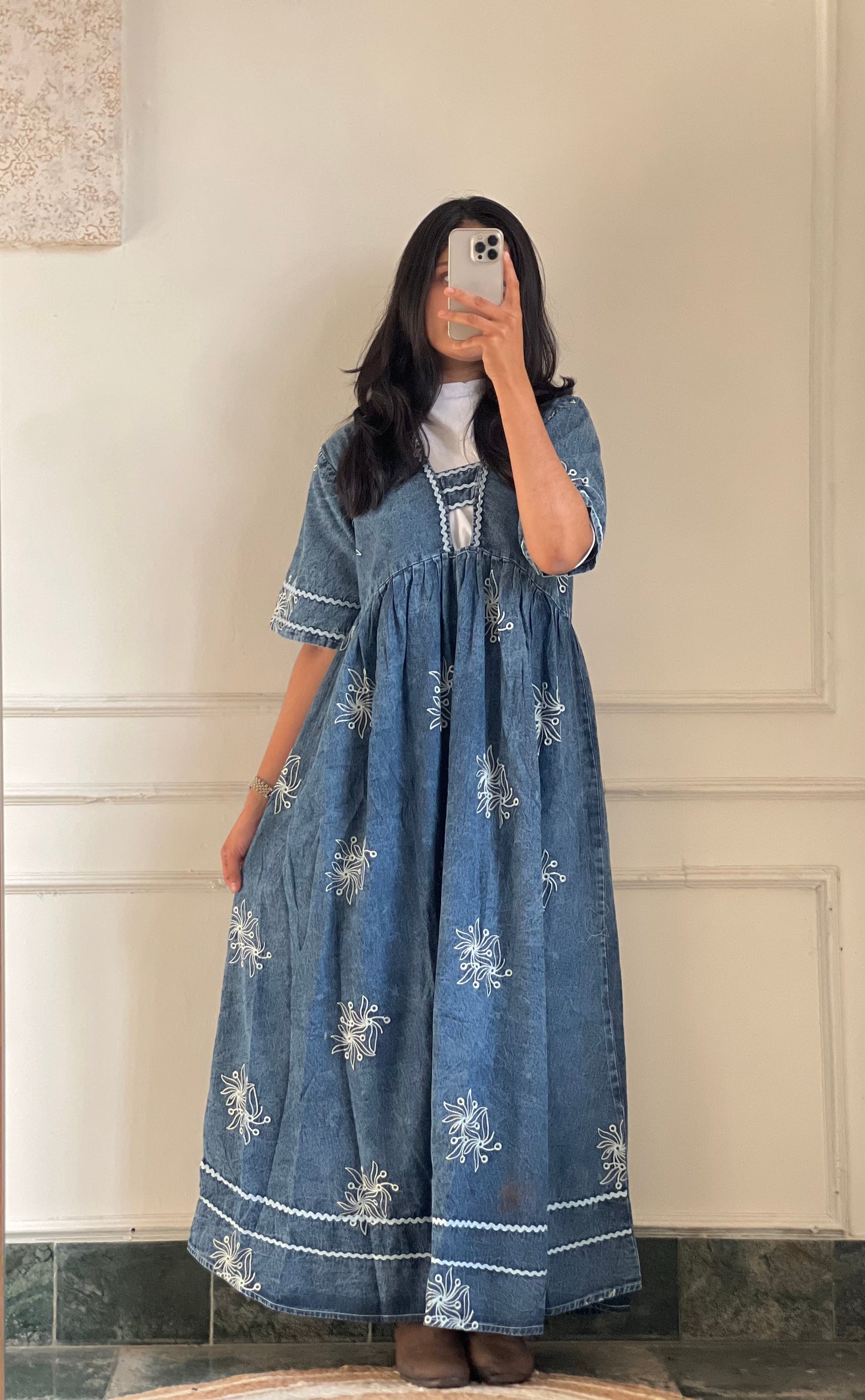 Denim gown