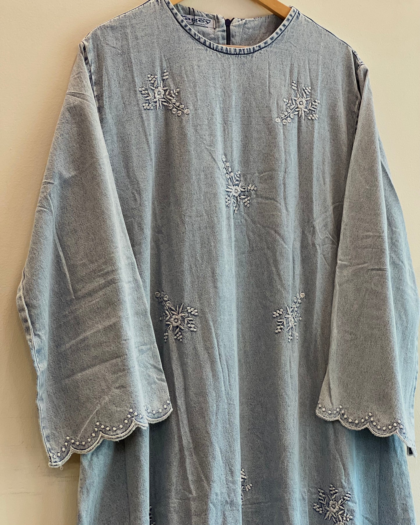 Denim long dress