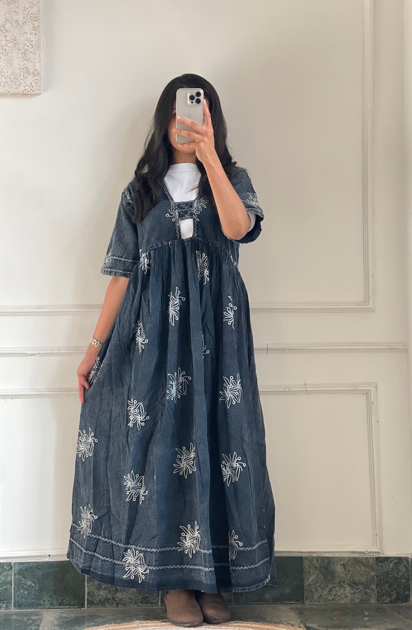 Denim gown