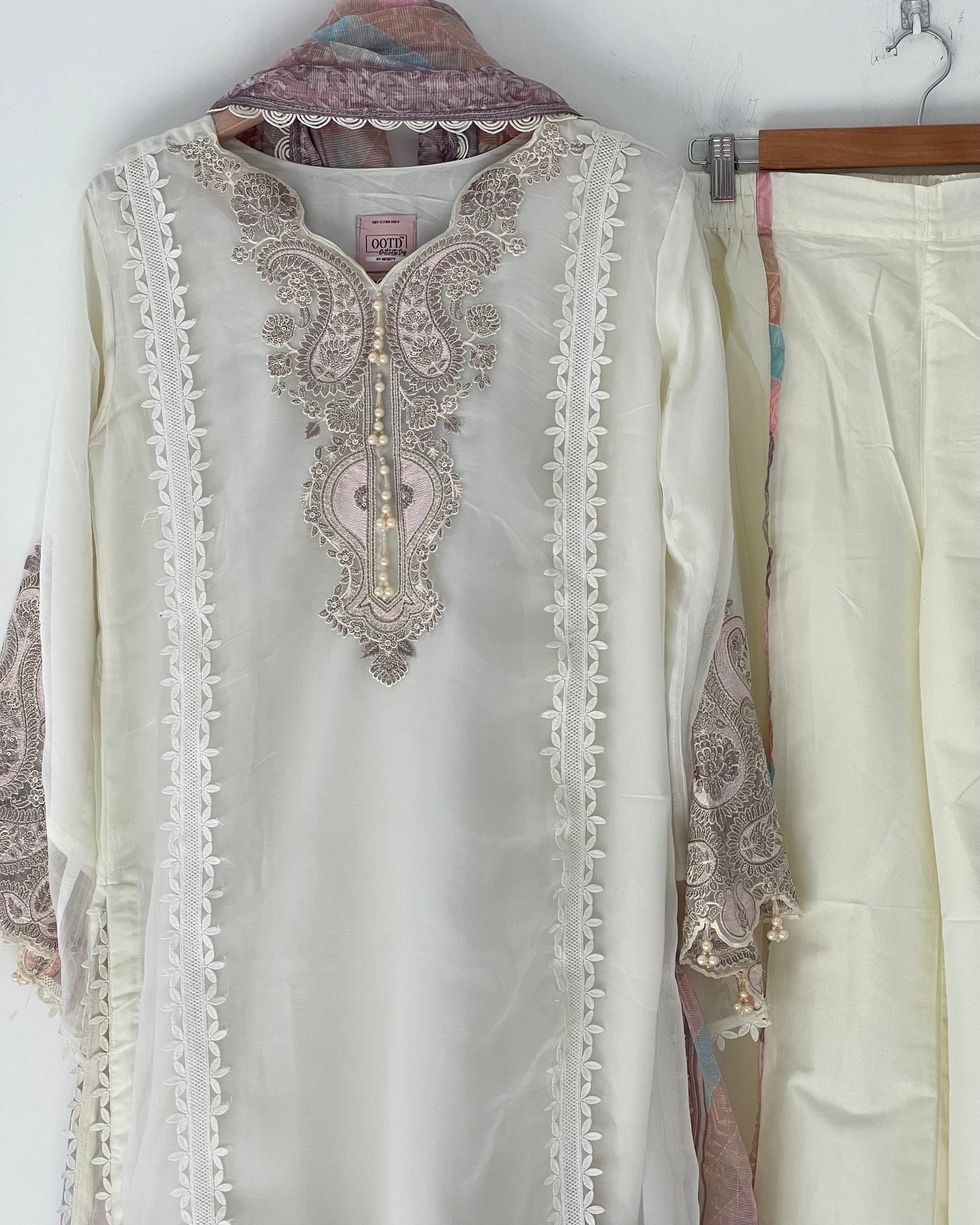 Straight cut embroidered salwar suit