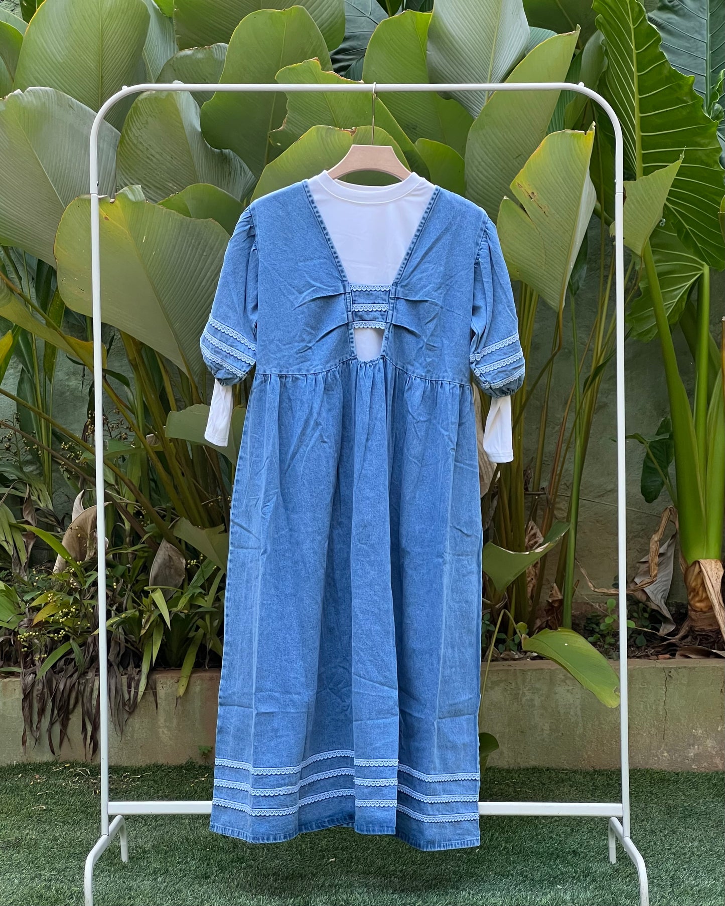 Denim gown