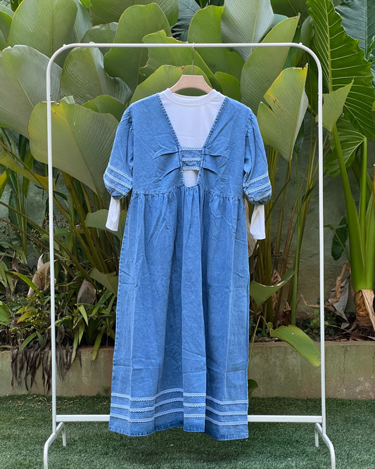 Denim gown